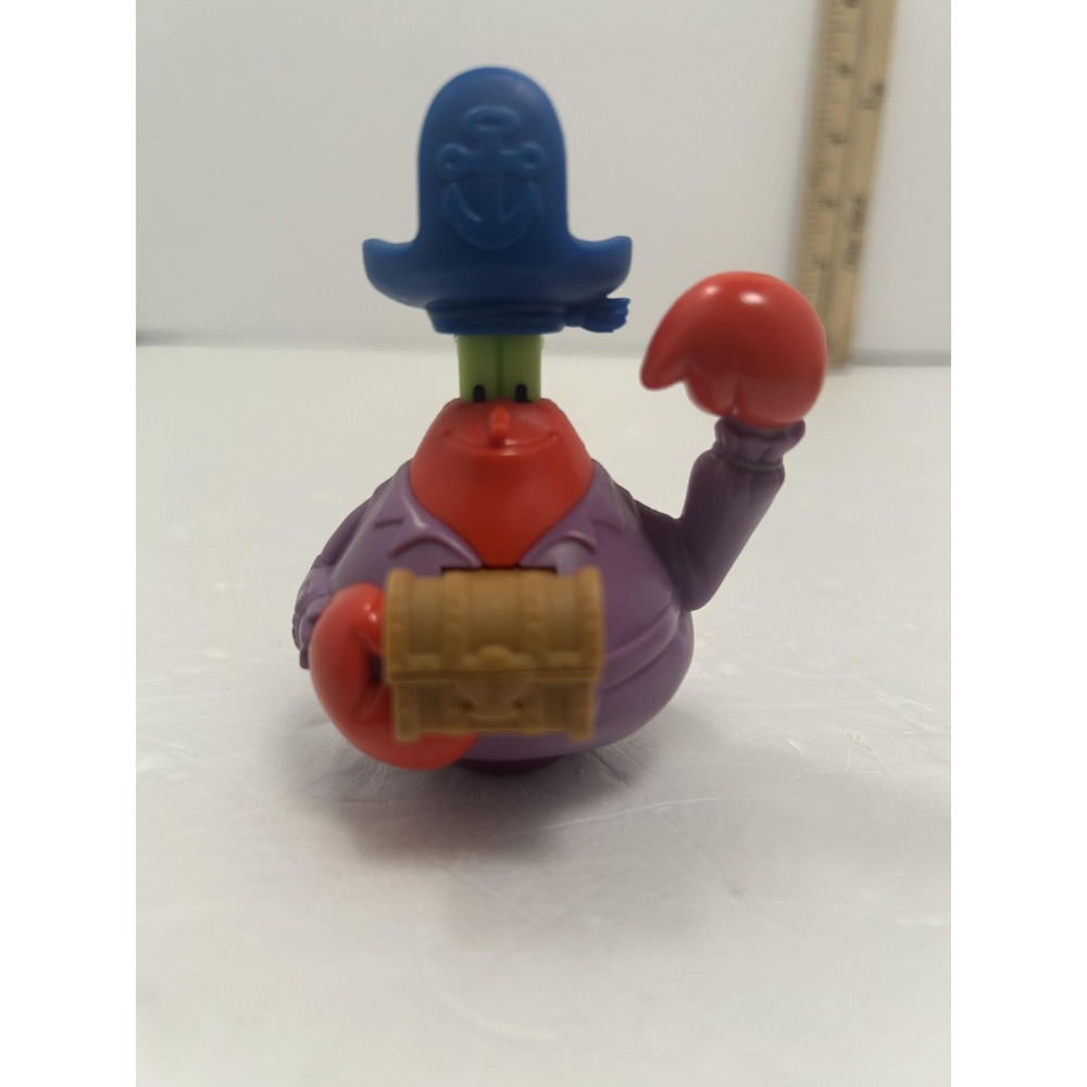 Vintage Nickelodeon SpongeBob Mr. Krabs Figure Burger King Toy Small Purple